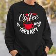 コーヒーは私のセラピー、面白いカフェイン愛好家 スウェットシャツ 彼への贈り物