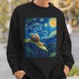 ゴッホの星空の夜のカタツムリスローモーバー動物愛好家 スウェットシャツ 彼への贈り物