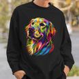 ゴールデン・レトリーバー 犬 カラフル ポップアート 犬好き スウェットシャツ 彼への贈り物