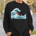 サムライサーフィン神奈川大波-クールサーファー スウェットシャツ 彼への贈り物