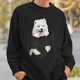 サモエド犬愛好家のためのポケットの中の面白いサモエド スウェットシャツ 彼への贈り物
