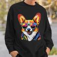 サングラスとコーギー ウェルシュ・コーギー犬 甘いウェルシュ・コーギー スウェットシャツ 彼への贈り物