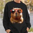 サングラスをかけたカピバラ Be Capy カピバラ げっ歯類 Capybara スウェットシャツ 彼への贈り物