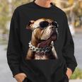 サングラスをかけたピットブル アメリカン・ピット・ブル・テリア スウェットシャツ 彼への贈り物