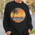 サンセット ビーチ ヤシの木 夏 バイブ レトロ トロピカル 夏 ビーチ スウェットシャツ 彼への贈り物