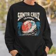 サンタクルーズ カリフォルニア サーフィン スケルトンデザイン サーファー向け スウェットシャツ 彼への贈り物