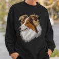シェットランド・シープドッグ かわいい子犬の顔 犬好き ペット飼い主 スウェットシャツ 彼への贈り物