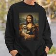 シーズー モナリザ 絵画 アート 犬 ママ お父さん スウェットシャツ 彼への贈り物