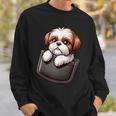 シーズーインポケット シーズー犬好き スウェットシャツ 彼への贈り物