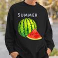 スイカ・夏【 サマータイム 】リゾート・夏 大好き／面白 イラスト スウェットシャツ 彼への贈り物