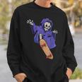 スケボーに乗る骸骨 スケーター ハロウィン スウェットシャツ 彼への贈り物