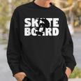 スケートボーダーへのギフト スケートボード シルエット スウェットシャツ 彼への贈り物