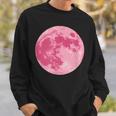 ストロベリームーンデザイン 満月 かわいいピンクムーン スウェットシャツ 彼への贈り物