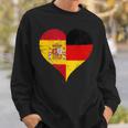 スペインとドイツのハーフaのかっこいい国旗 スペイン ドイツの国旗 Pain German Flag スウェットシャツ 彼への贈り物