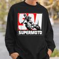 スーパーモトスーパーモタードエンデューロモトクロス スウェットシャツ 彼への贈り物