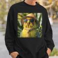 セキセイインコは休暇中、面白い動物、面白いオウム スウェットシャツ 彼への贈り物