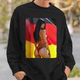 セクシーガールグラフィックtシャツ 「ビキニピンナップガール&ドイツ国旗」 スウェットシャツ 彼への贈り物