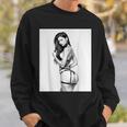 セクシーガールグラフィックtシャツ セクシーブルネットピンナップガール B&W スウェットシャツ 彼への贈り物