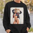 セクシーガールグラフィックtシャツ ブロンドボンシェルビキニピンナップガール スウェットシャツ 彼への贈り物
