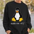 タックスlinuxペンギン-Sudorm-Rfコンピューターサイエンスコンピューター Tux Linux スウェットシャツ 彼への贈り物