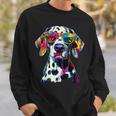 ダルメシアンとサングラスの犬 ダルメシアンが大好きです スウェットシャツ 彼への贈り物
