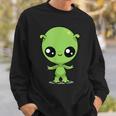 チビ カワイイ エイリアン Ufo 宇宙人 スウェットシャツ 彼への贈り物