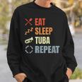 チューバ奏者スケジュール チューバ愛好家 金管楽器 スウェットシャツ 彼への贈り物