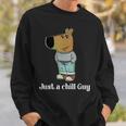 チル・ガイ・ドッグ・ティー・ファニー・チル・ガイ・ミーム スウェットシャツ 彼への贈り物