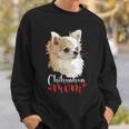 チワワ ロングヘア チワワ ロングヘア ママ ママ 犬好き スウェットシャツ 彼への贈り物