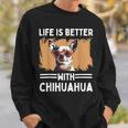 チワワデザイン レディース メンズ チワワ 犬 チワワ 恋人 スウェットシャツ 彼への贈り物