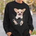 チワワ犬愛好家のためのポケットに入った面白いチワワ犬。 スウェットシャツ 彼への贈り物
