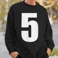 ナンバーファイブ 数字 5 プレーン 白 数字 スウェットシャツ 彼への贈り物