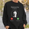 ニーチェが呼んでいる-ニヒリズム哲学 スウェットシャツ 彼への贈り物