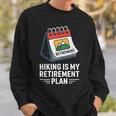 ハイキングは私の退職プラン 面白いアウトドア旅行 スウェットシャツ 彼への贈り物