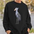 ハシビロコウ 鳥 動物 図 バードウォッチング 贈り物 鳥類学者 生物学者 自然科学 スウェットシャツ 彼への贈り物