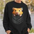 ハムスター 面白いtシャツ ポケット かわいい メンズ 子供 おもしろ 服 雑貨 グッズ ネタ ゆるキャラ スウェットシャツ 彼への贈り物