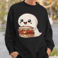 ハンバーガーとかわいいおばけ スウェットシャツ 彼への贈り物