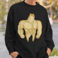 バフ 柴犬 面白い ボディービルダー 犬 ダンク ミーム スウェットシャツ 彼への贈り物