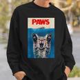 パウス おもしろ猫 パロディ 猫 恋人 ギフト 子猫 サメ ネズミ 鳴き声 スウェットシャツ 彼への贈り物