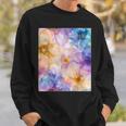パステルインクのイラストにマルチカラー春の花。 スウェットシャツ 彼への贈り物