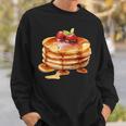 パンケーキシロップ 水彩食品 朝食 ストロベリースイーツ スウェットシャツ 彼への贈り物