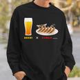ビールとぎょうざとねこ ビール 餃子 猫 スウェットシャツ 彼への贈り物