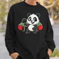 ピンポン卓球をするかわいいパンダ スウェットシャツ 彼への贈り物