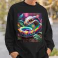 ファンタジー かわいい 鮮やかな蛇の葉 スウェットシャツ 彼への贈り物