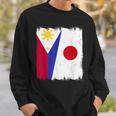 フィリピン 日本 ハーフフラッグ ウェア フィリピン ジャパニーズルーツ スウェットシャツ 彼への贈り物