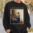 フェルメール 面白いtシャツ アート 牛乳を注ぐ女 絵画 メンズ レディース 面白い 服 美術 油彩画 スウェットシャツ 彼への贈り物