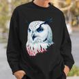 フクロウの傑作 雪フクロウ 鳥アート 動物 雪フクロウ スウェットシャツ 彼への贈り物