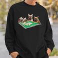 フレンチブルドッグ 犬 麻雀 面白いtシャツ メンズ おもしろ 面白い 服 おもしろグッズ ネタ 雀士 スウェットシャツ 彼への贈り物