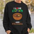 ブラジル料理 ブラジル国旗 I Love Brazil And Feijoada スウェットシャツ 彼への贈り物