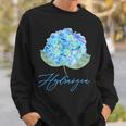 ブルーパープルアジサイフラワーレトロガーデナーアート スウェットシャツ 彼への贈り物